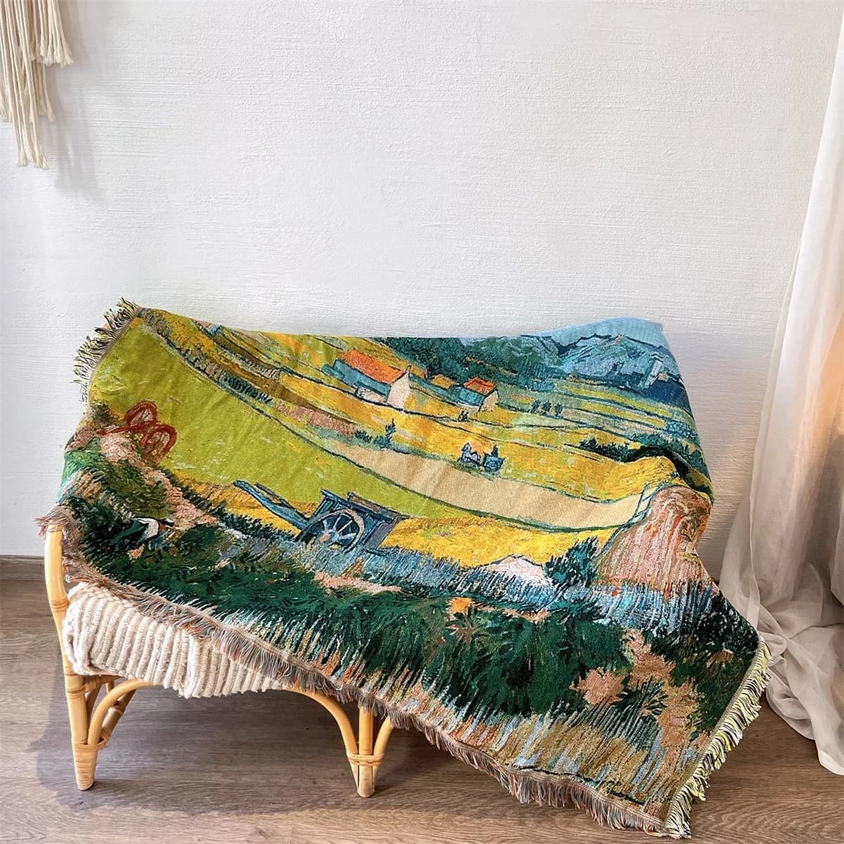 Πλεκτό Ριχτάρ Καναπέ με Εκτυπώσεις Τέχνης Van Gogh