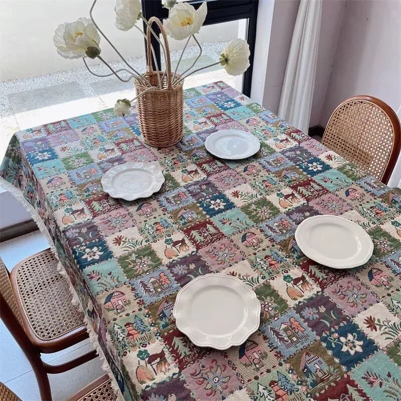 Ρουστίκ Ζακάρ Table Runner και Τραπεζομάντιλο Λουλουδάτο Διακόσμηση