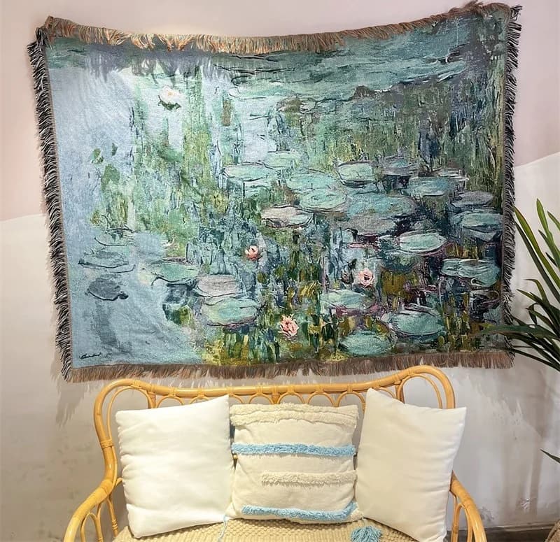 Κουβέρτα Vintage Art Print Διακόσμηση 130x160cm