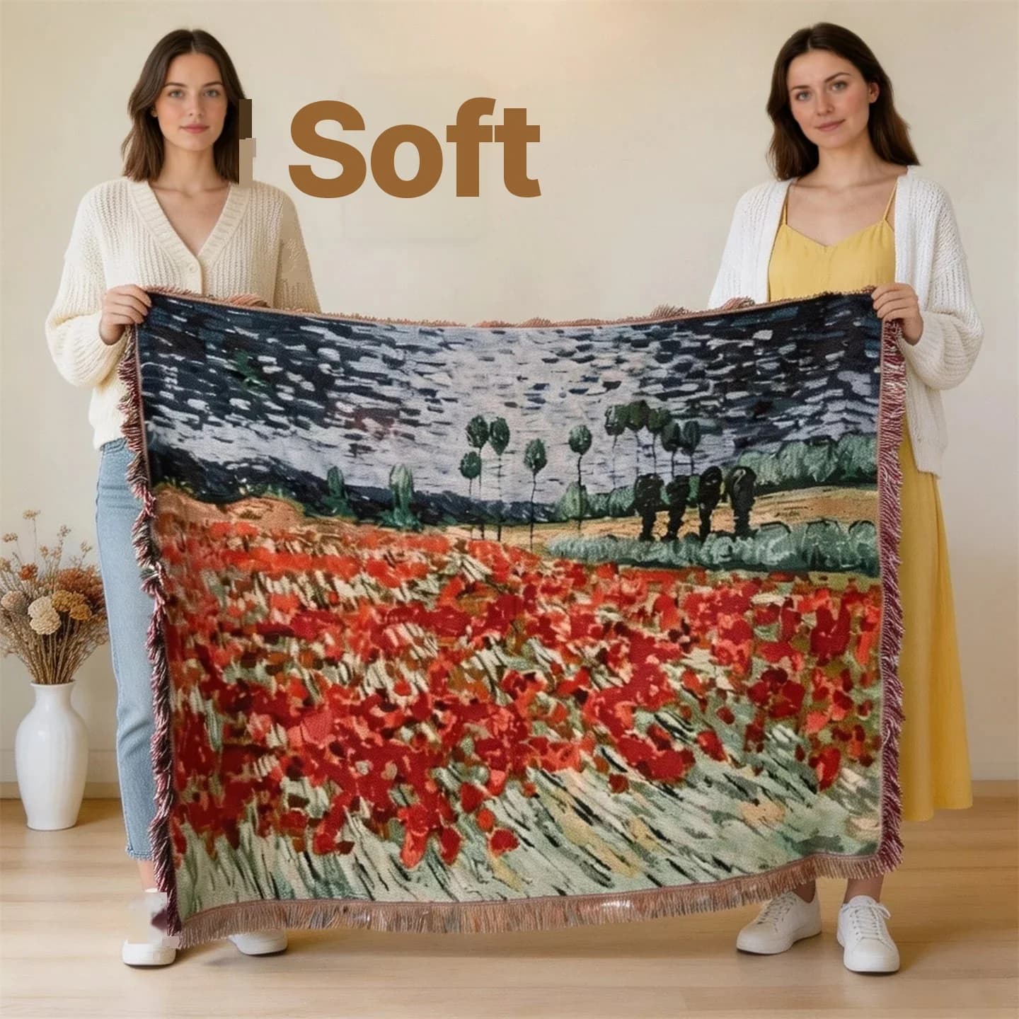 Κουβέρτα Ταπισερί Στυλ Van Gogh για Καναπέ & Διακόσμηση Τοίχου