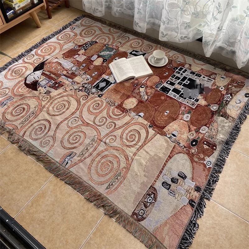 Ριχτάρι Tapestry με Καλλιτεχνικά Τυπώματα για Διακόσμηση Καναπέ & Τοίχου