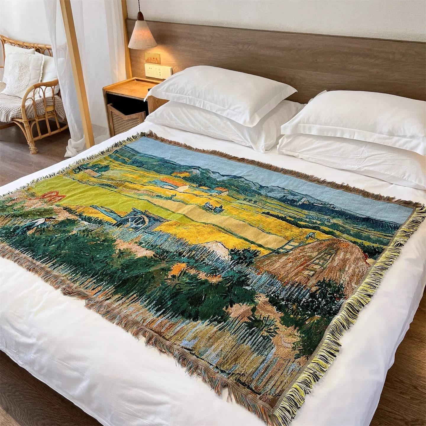 Υφασμένο Ριχτάρι Στυλ Van Gogh για Καναπέ, Κρεβάτι & Διακόσμηση Τοίχου 130x160cm